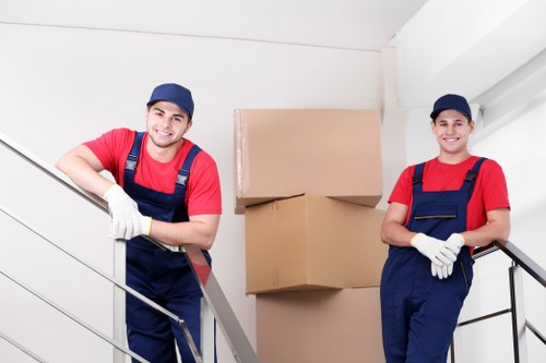 Local removals team working in Addiscombe residential street