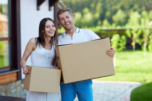 Van loaded securely with packed household items