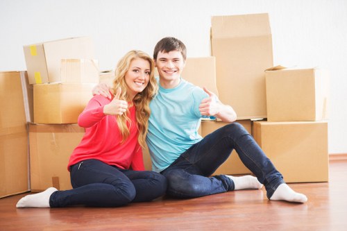 Loading and transport of household items by a man with van team