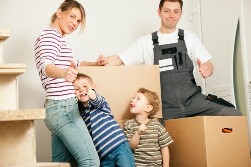 Local moving team loading furniture for Addiscombe customers