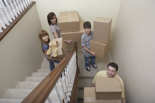 Packing and loading boxes for a move in Addiscombe